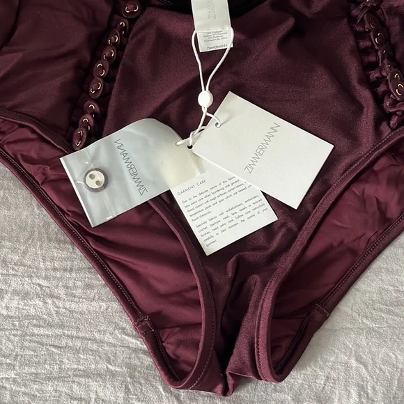 Zimmermann three piece swimsuit never been worn. Size 3 US 10 - Picture 10 of 11